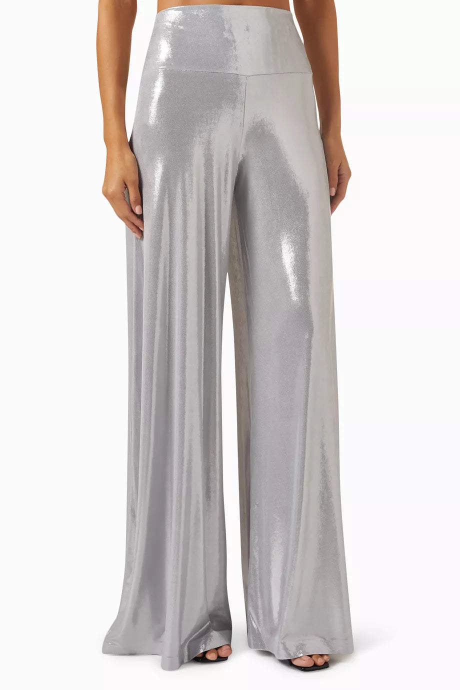 Elephant Wide-leg Pants in Stretch Lamé