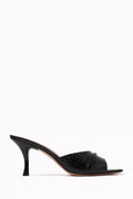 Julia 70 Mule Sandals in Croc-embossed Leather