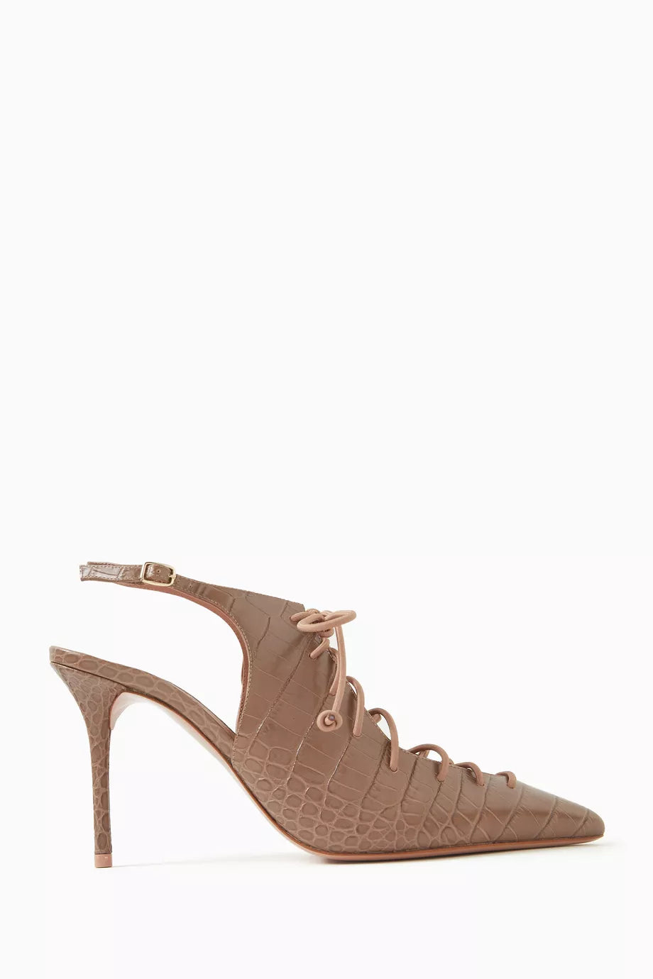 Alessandra 85 Lace-up Pumps in Leather