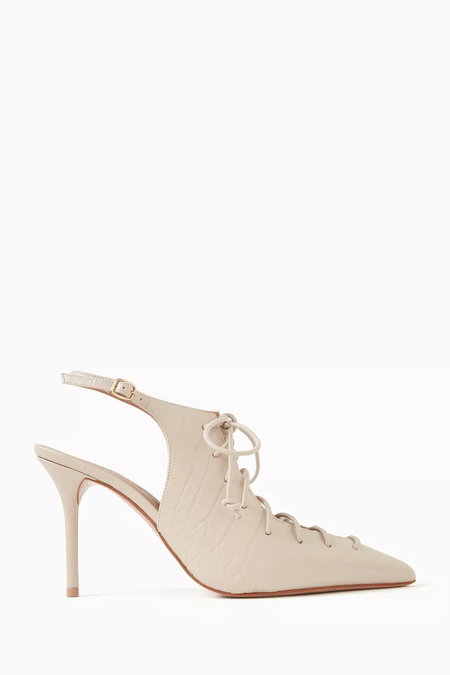 Alessandra 85 Lace-up Pumps in Leather