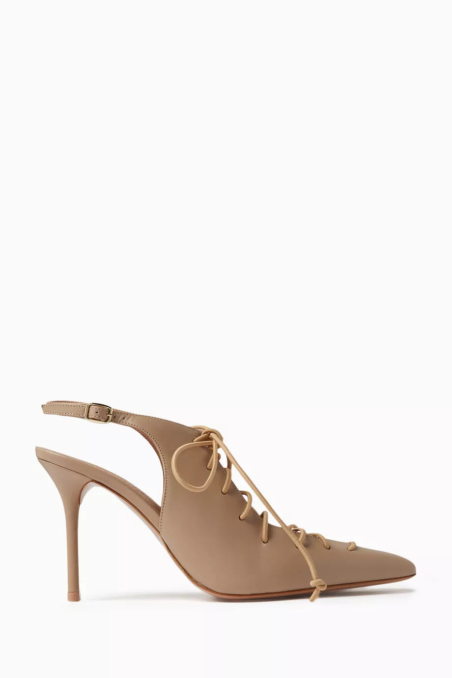 Alessandra 85 Lace-up Pumps in Leather