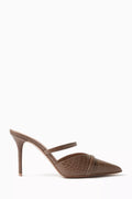 Frankie 85 Mules in Croc-embossed Leather
