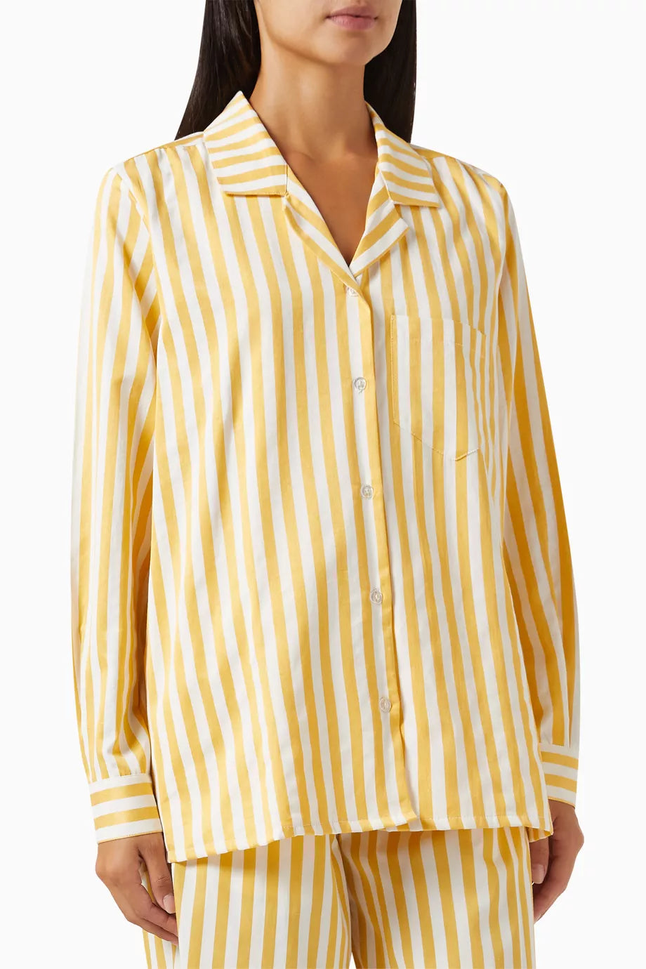 Pinstripe Lounge Shirt in Cotton