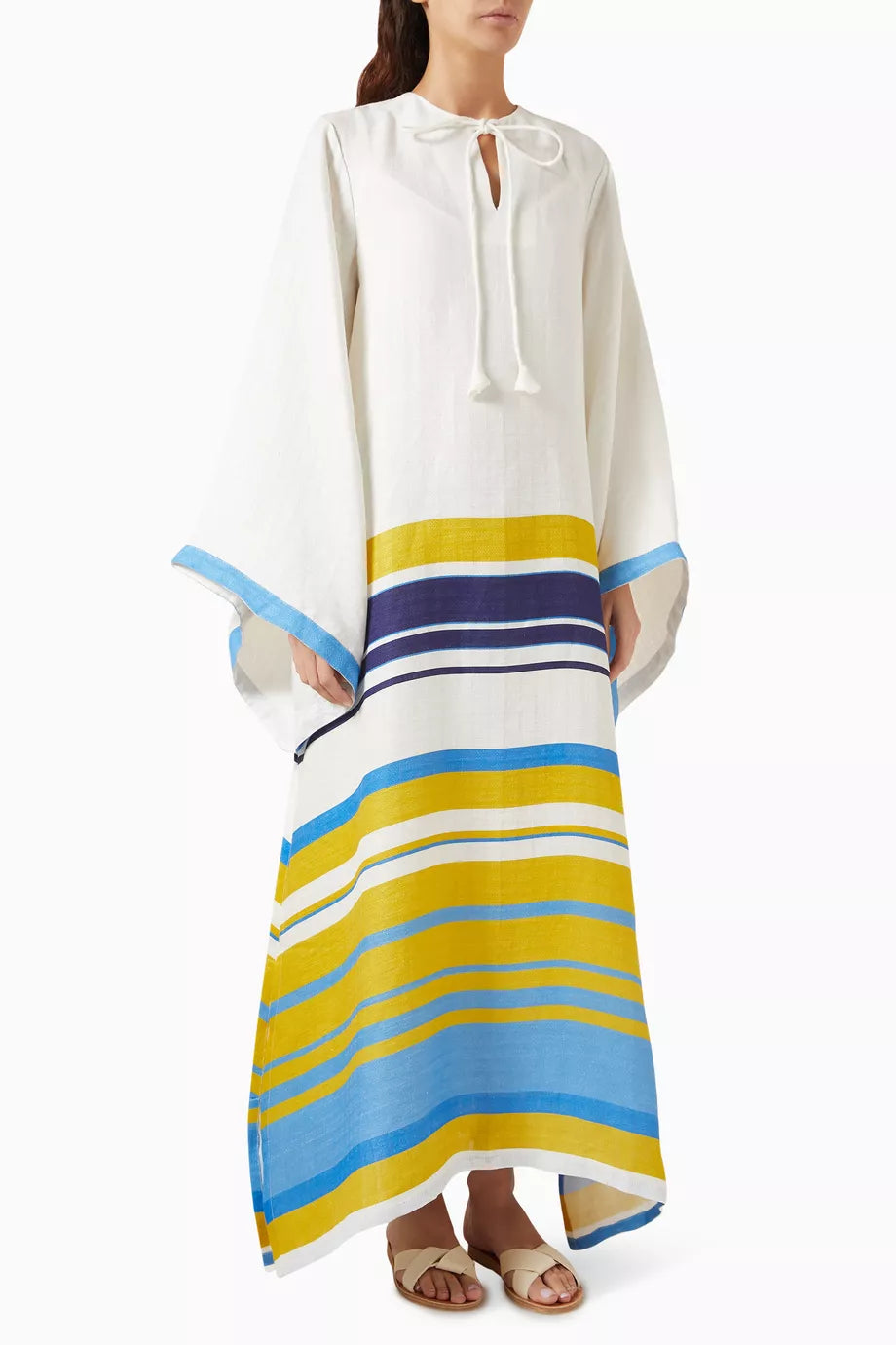 Moza Azur Striped Kaftan