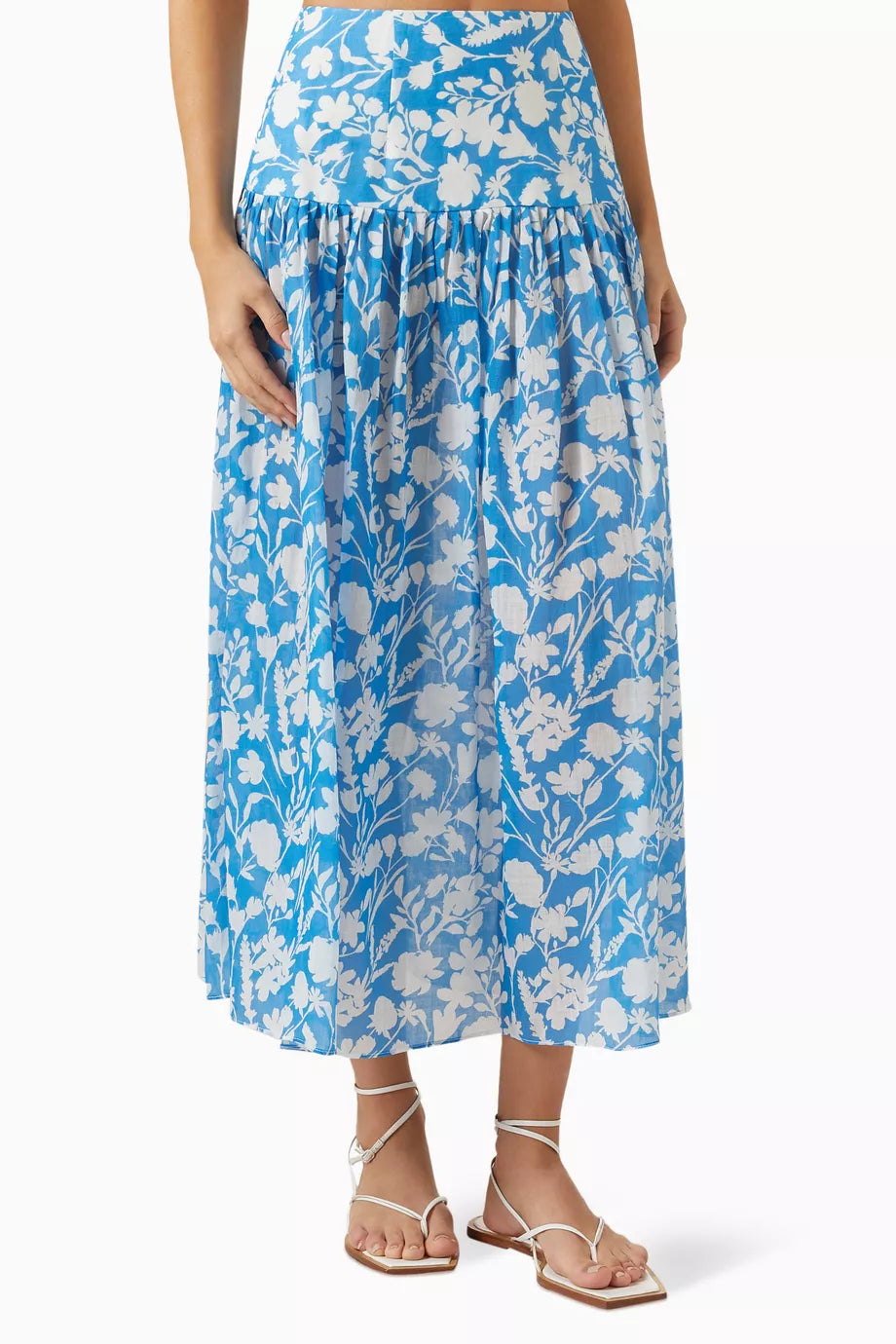 Catania Floral Midi Skirt