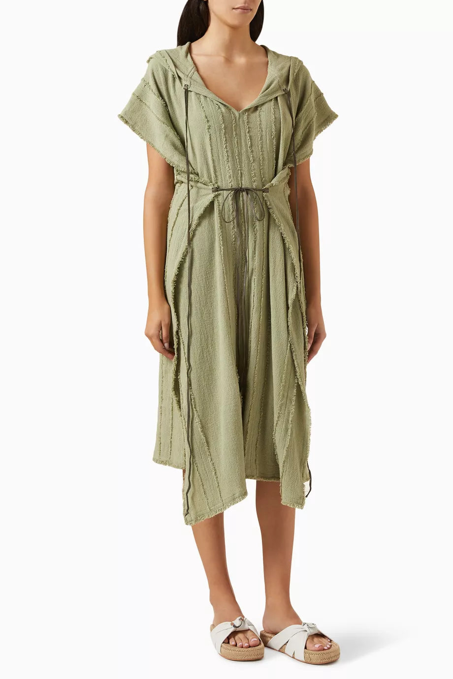 Ntuchi Hooded Poncho in Cotton-gauze