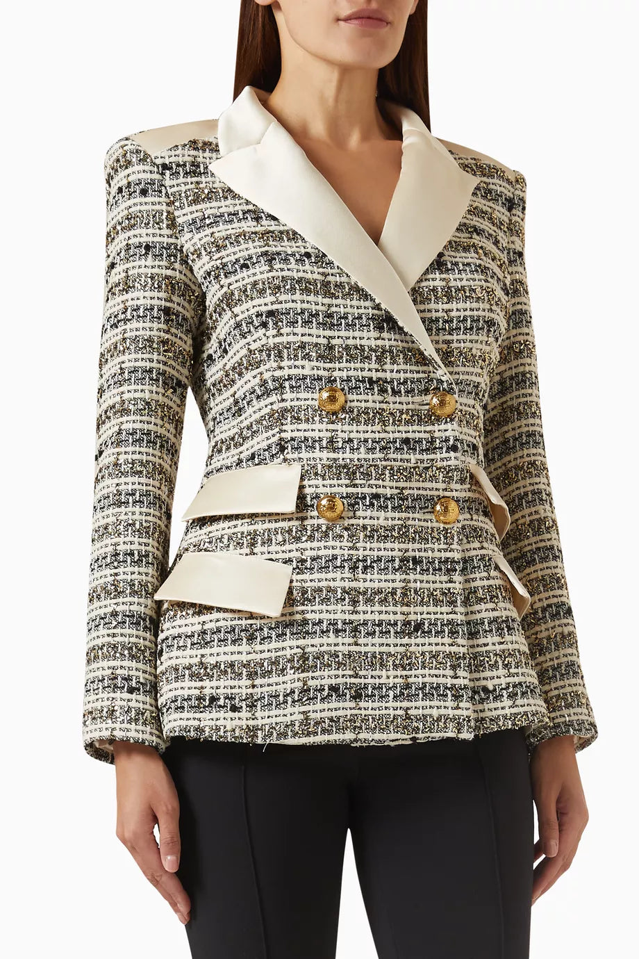 Double-breasted Jacket in Tweed