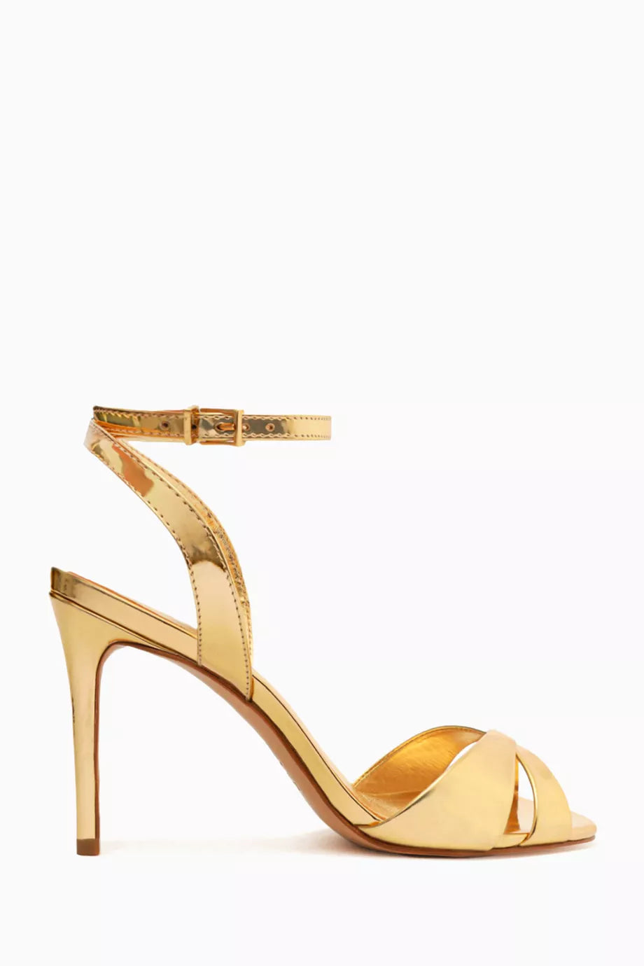 Hilda Specchio 100 Sandals in Metallic Leather