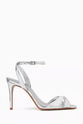 Hilda 100 Sandals in Metallic Faux Leather
