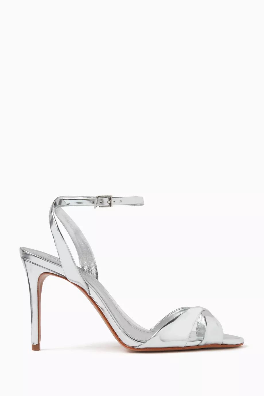 Hilda 100 Sandals in Metallic Faux Leather