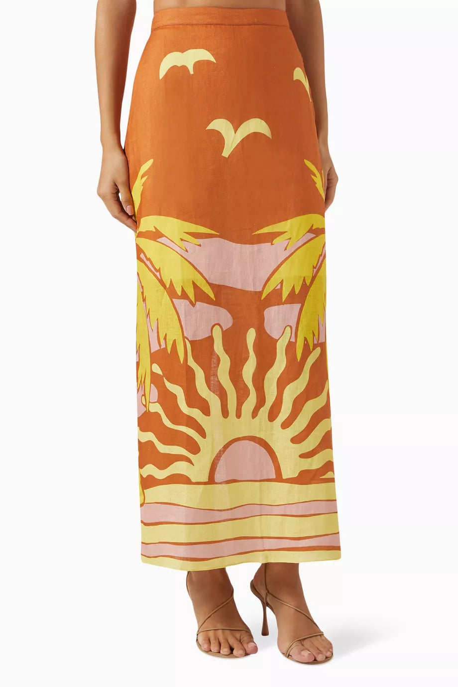 Magda High-waisted Skirt in Linen