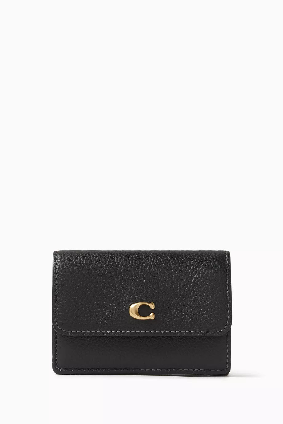 Mini Tri-fold Wallet in Pebbled Leather