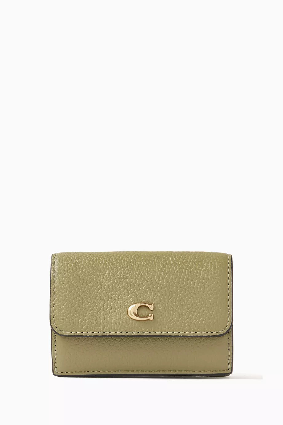 Mini Tri-fold Wallet in Pebbled Leather