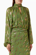 Lyla Cut-out Top in Jacquard