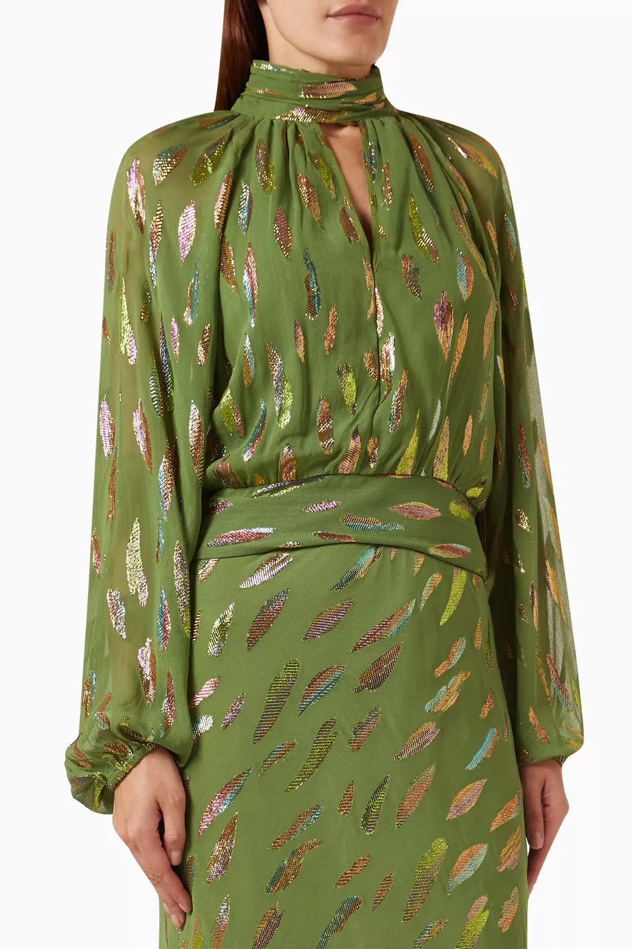 Lyla Cut-out Top in Jacquard