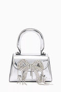 Micro Bow Bag in Metallic Leather