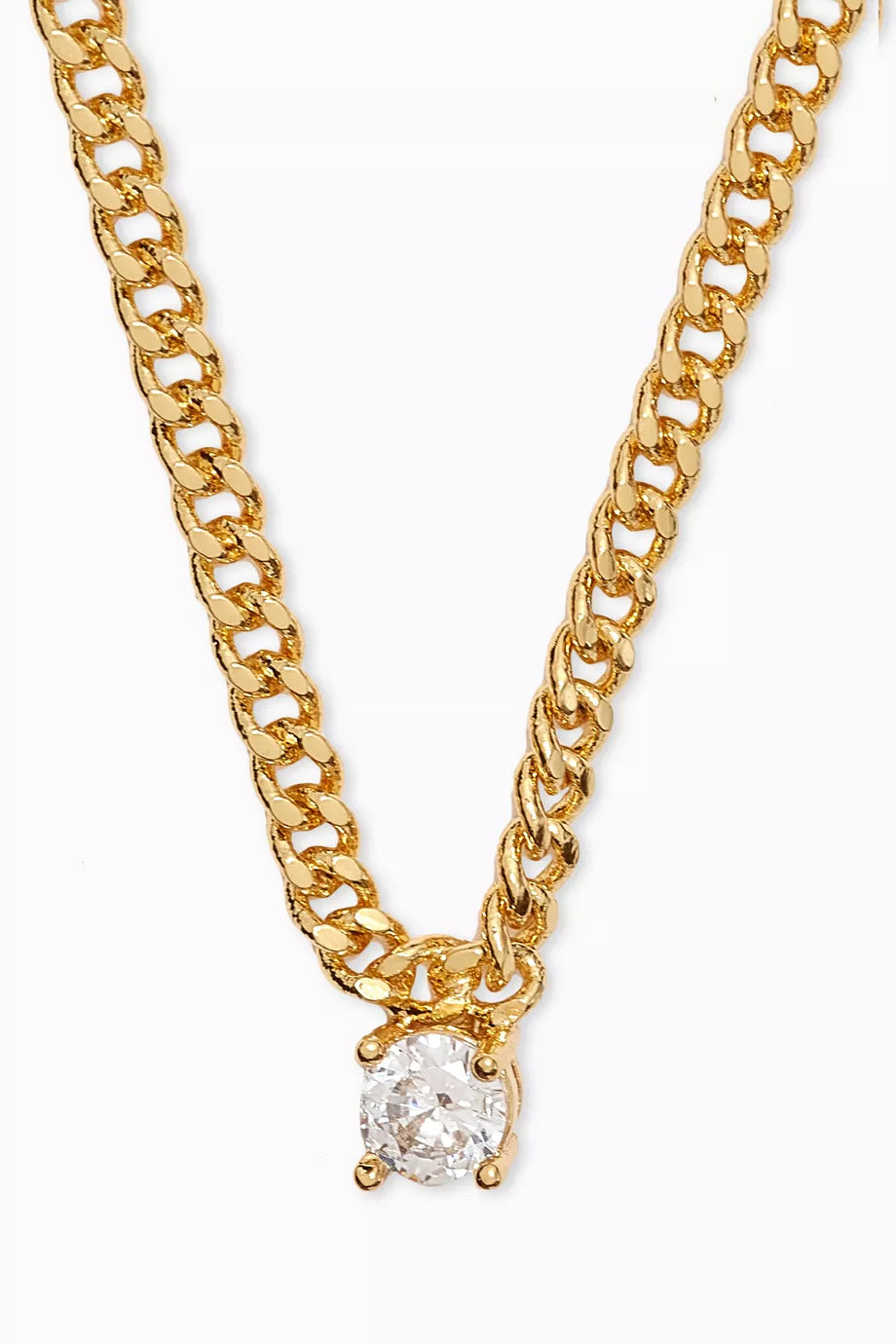 Bardot Stud Charm Necklace in Gold-plated Brass