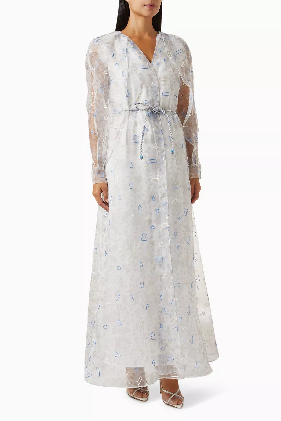 Embellished Sheer Maxi Dress