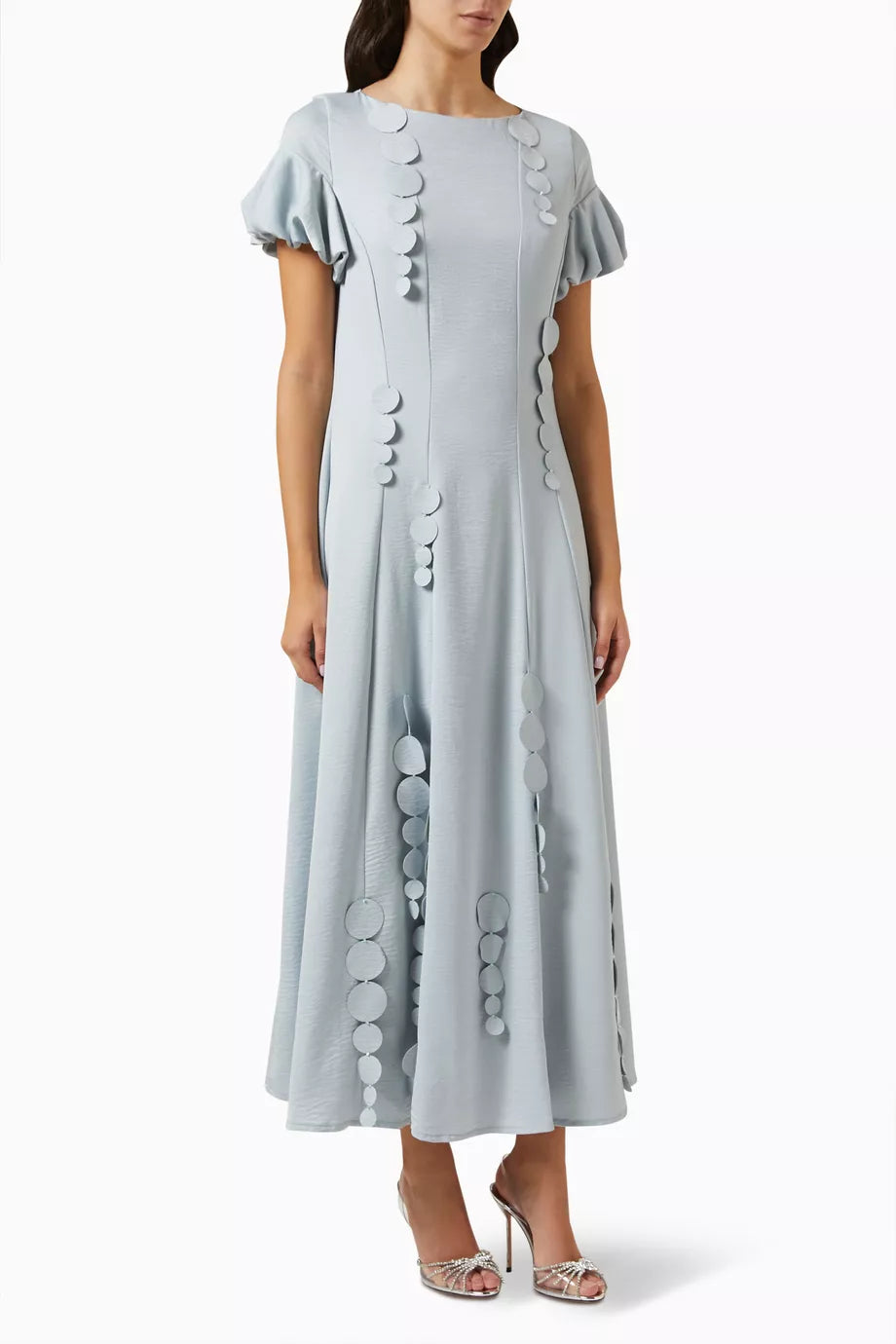 A-line Frilled Sleeved Maxi Dress