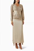 Gathered Waist Top and Maxi Skirt
