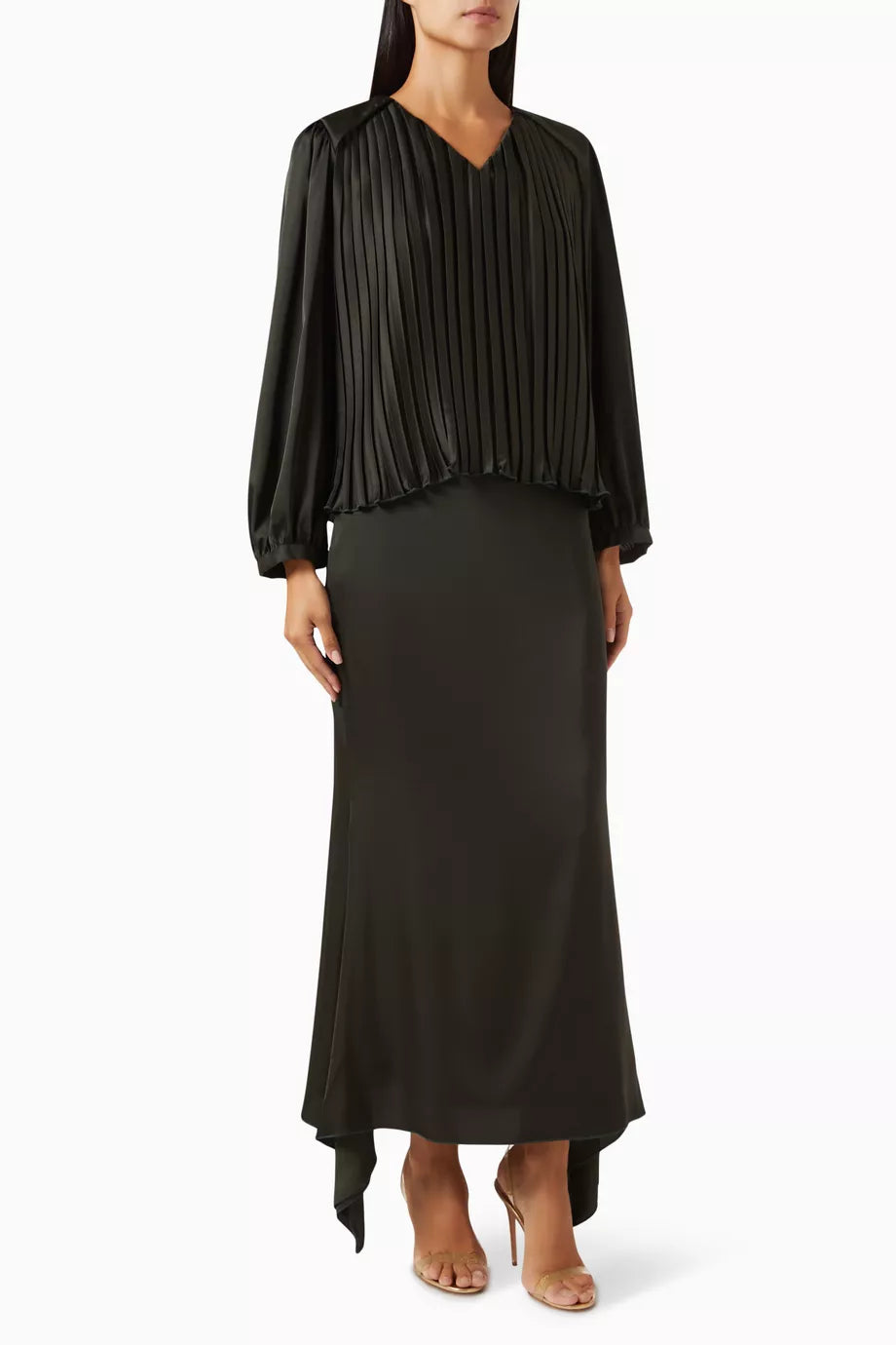 Gathered Waist Top and Maxi Skirt