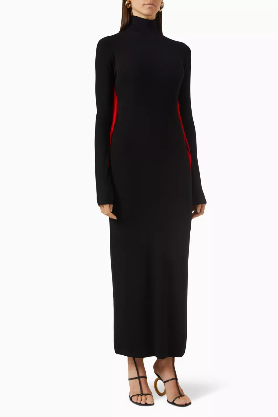 Batwing Colour Block Maxi Dress in Viscose