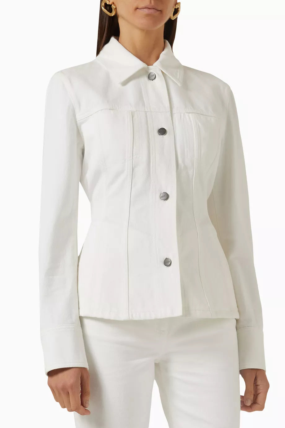 Contrasting Stitching Denim Jacket in Cotton