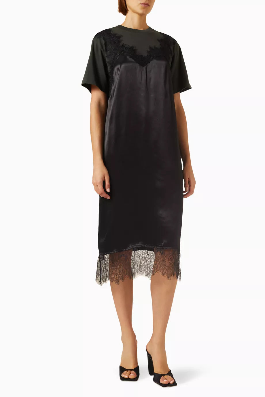 Lorraine Lace Combo Dress in Cotton