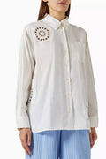Joy Crochet Shirt in Poplin