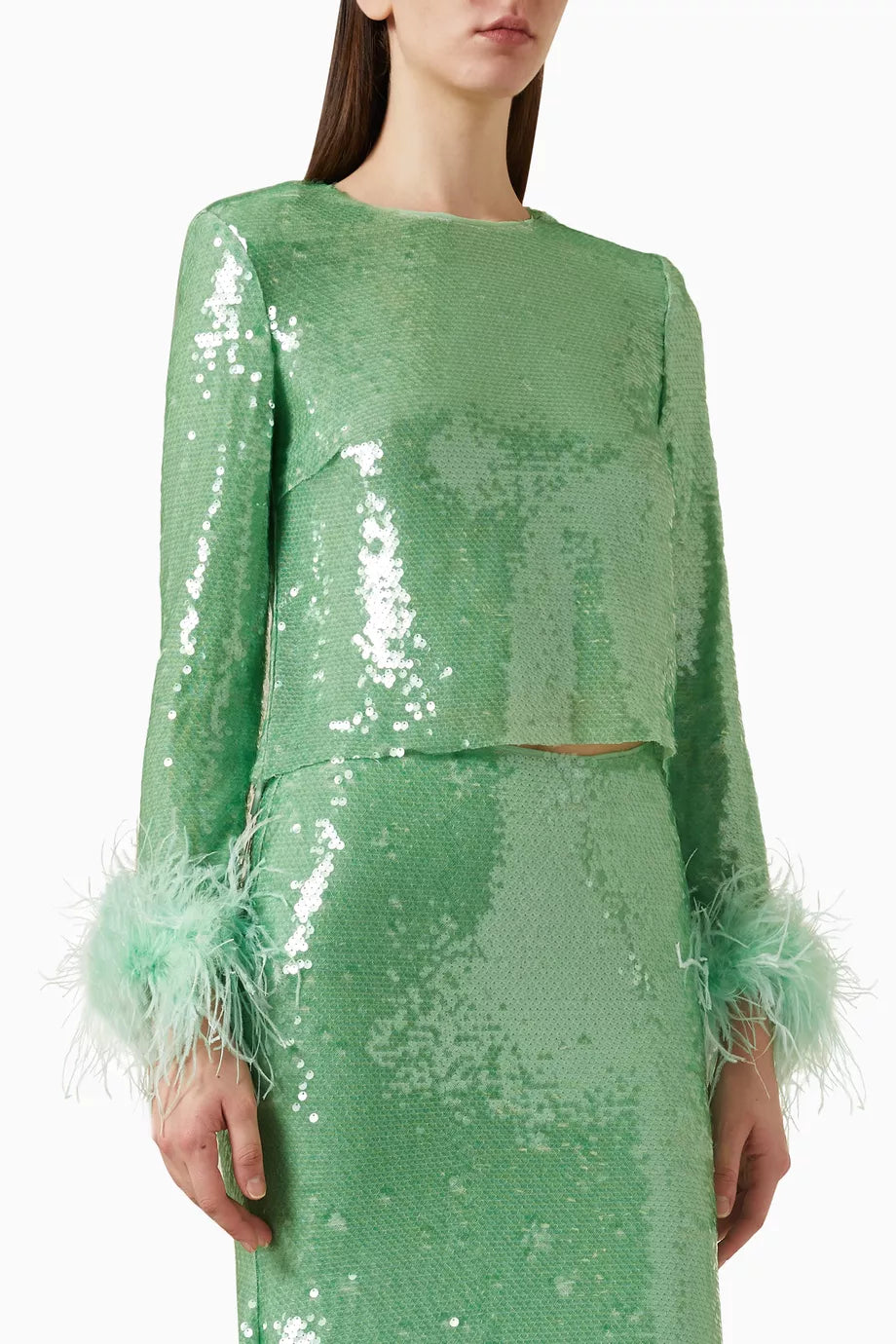 Flared-sleeve Top in Sequin
