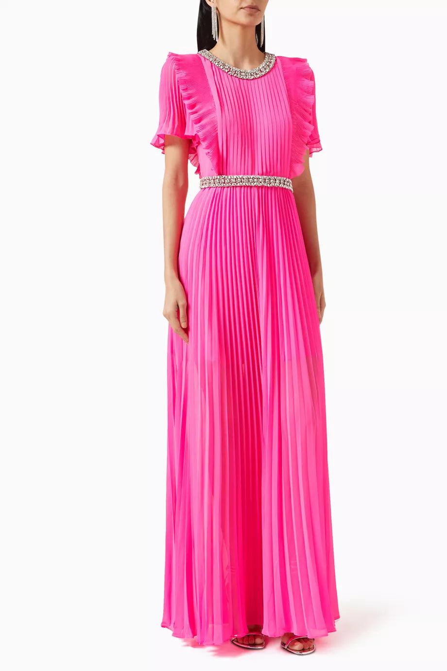 Diamante Maxi Dress in Chiffon