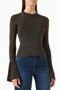 Godet Top in Lurex-viscose