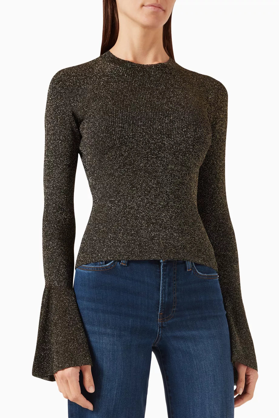 Godet Top in Lurex-viscose