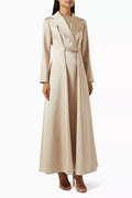 Freesia Belted Maxi Dress in Satin
