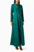 Freesia Belted Maxi Dress in Satin