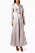 Freesia Belted Maxi Dress in Satin