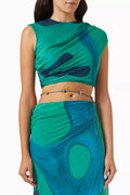 Frankie Gathered Top in Silk Blend