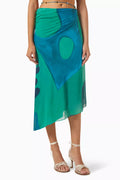 Frankie Bias Midi Skirt in Silk Blend