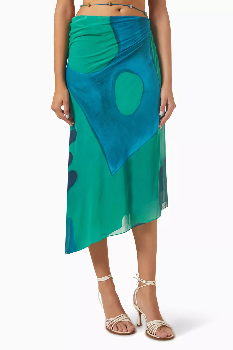 Frankie Bias Midi Skirt in Silk Blend