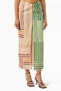 Marisol Twist Skirt in Silk Wool Blend