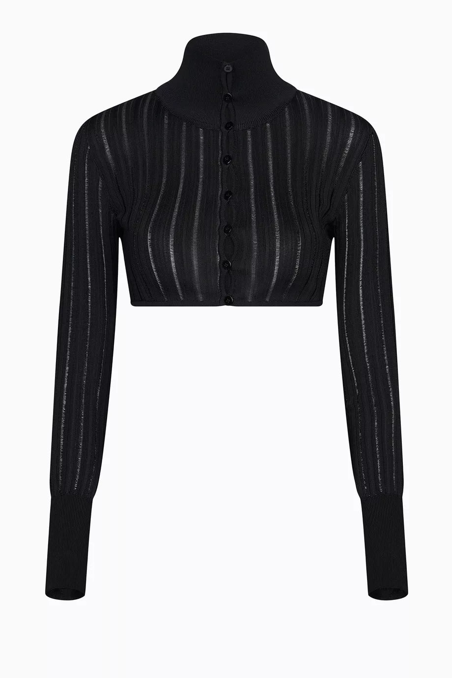 Cropped Cardigan in Shiny Crinoline