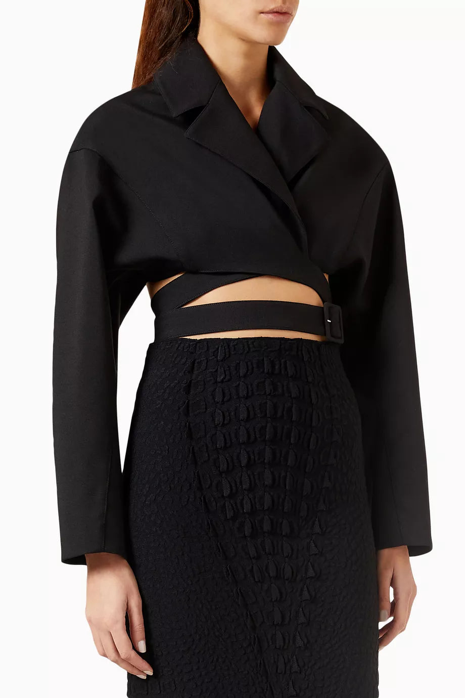 Cross-over Jacket in Virgin Wool