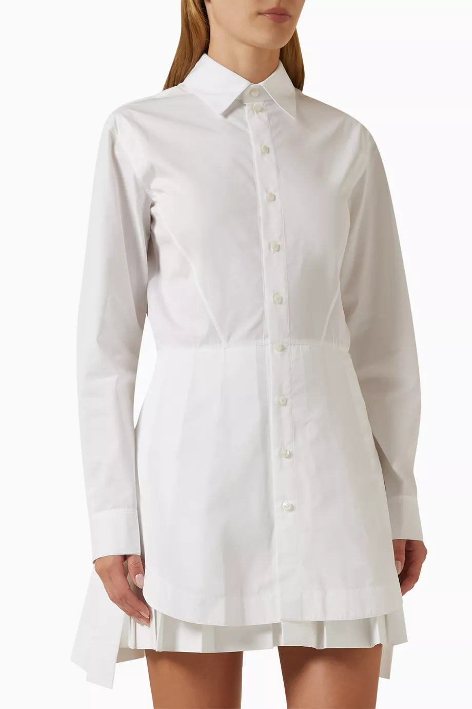 Shirt Mini Dress in Cotton-poplin