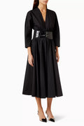 Belted Dress in Japanese Poplin