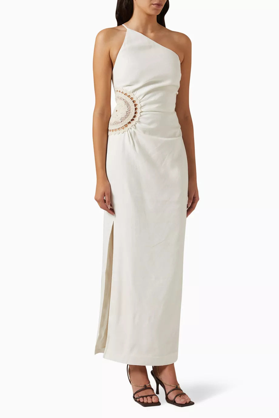 Atacama One-shoulder Dress in Linen Blend
