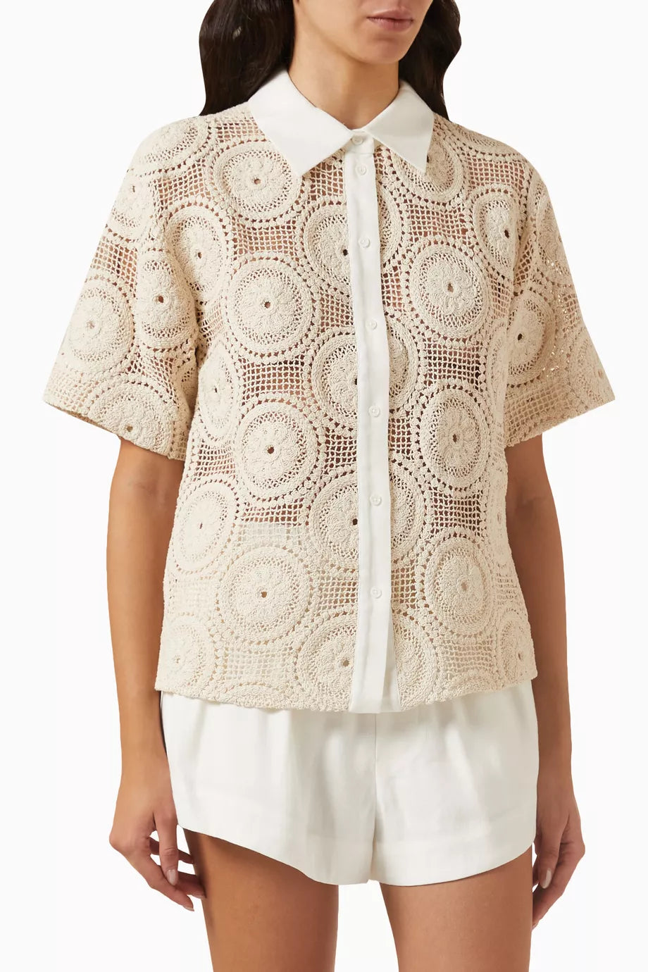 Atacama Crochet Shirt in Cotton