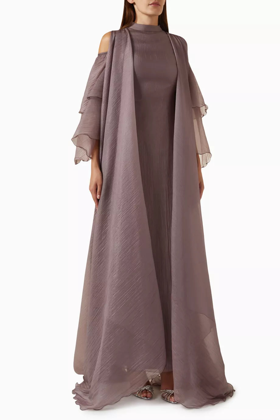 Draped Maxi Dress in Organza