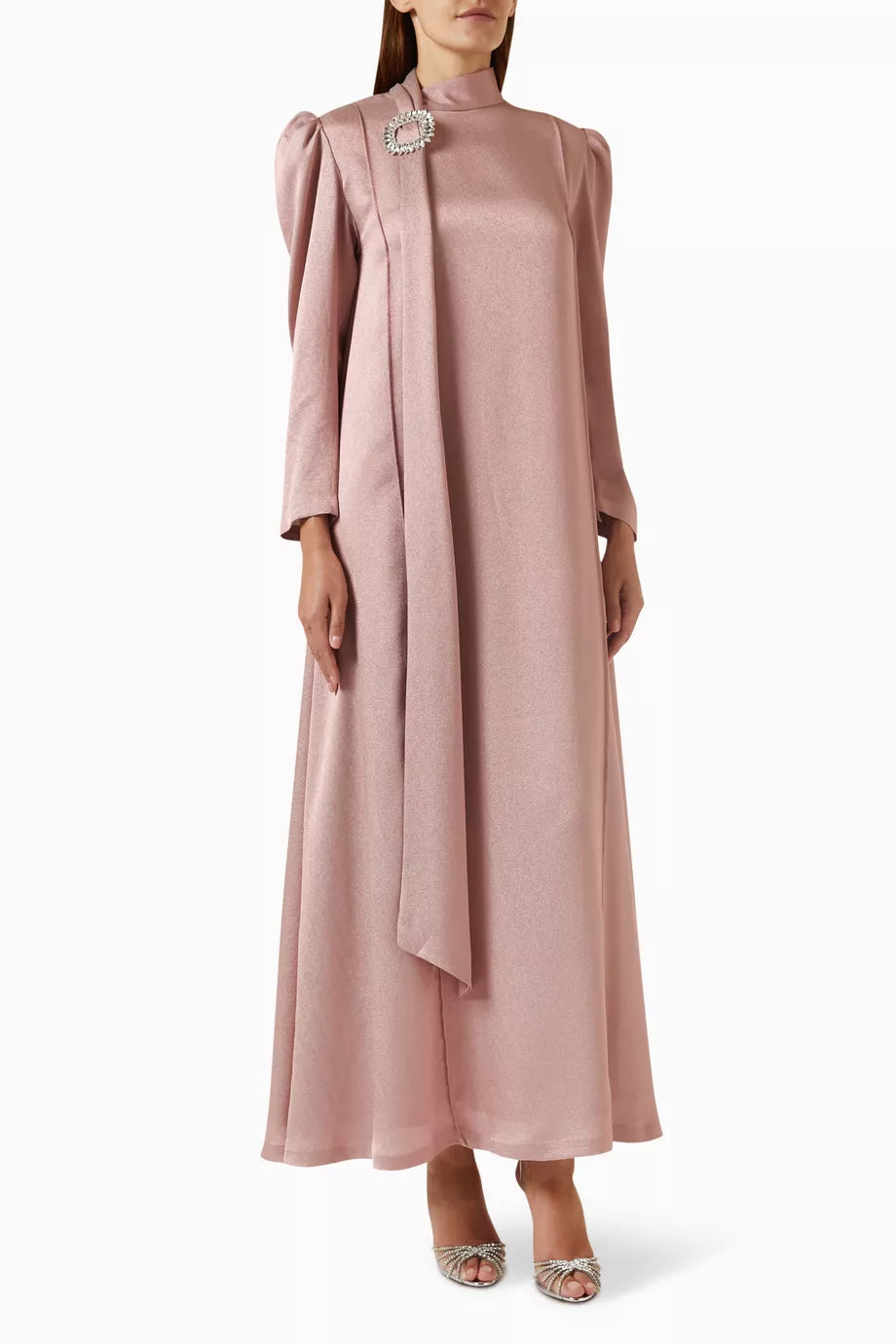 Embellished Maxi Dress in Silk