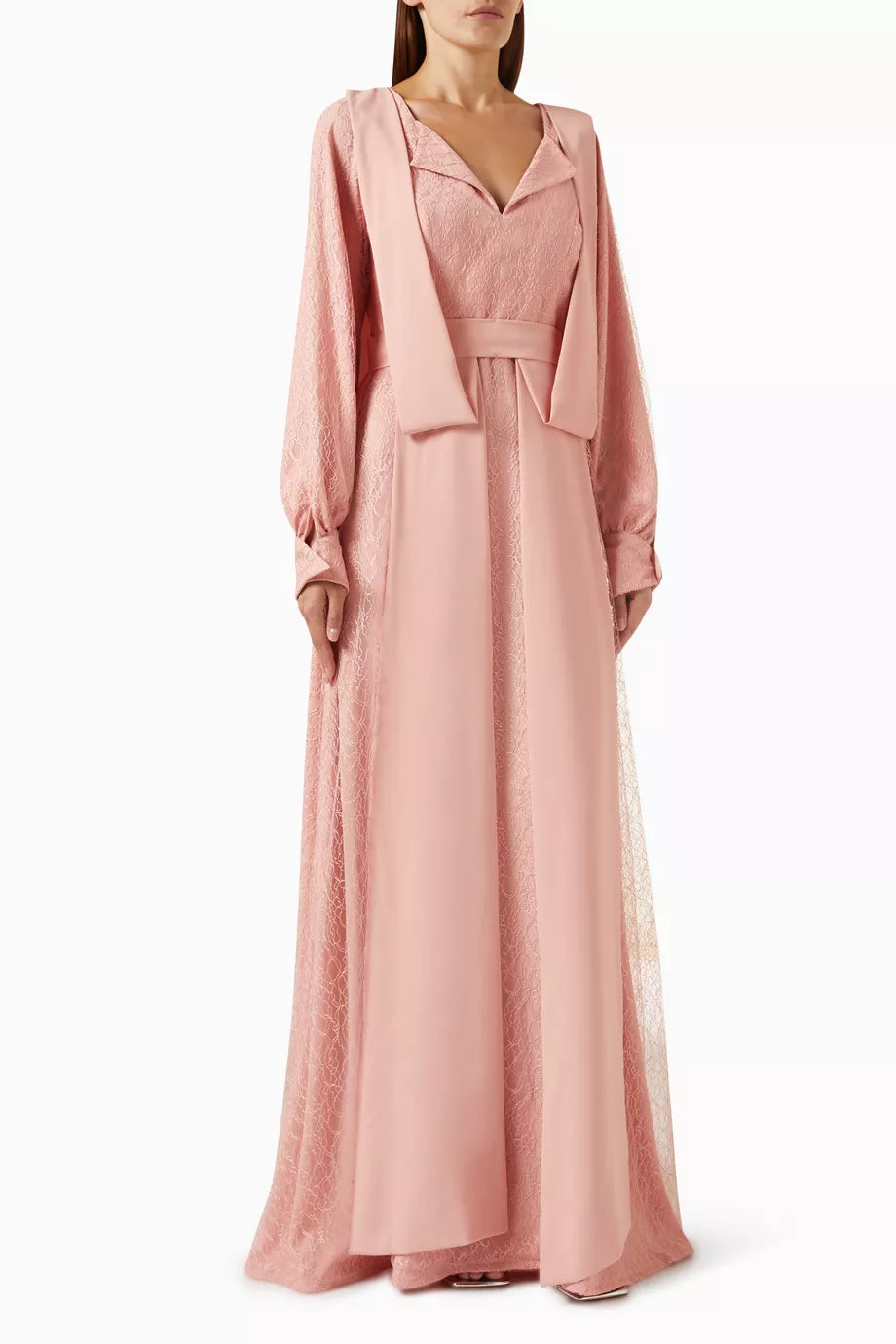 Panelled Maxi Dress in Lace