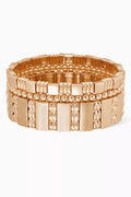 Golden Rule Bracelets in Metal, Set of 3